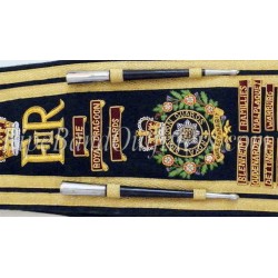 Custom Hand-Embroidered Bullion Wire Premium Quality Baldric Sash