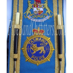 Custom Hand-Embroidered Bullion Wire Drum Major Baldric Sash