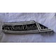 Custom Black & Silver Bullion Embroidered Drum Major Baldric Sash with Honors Scrolls