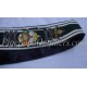 Custom Black & Silver Bullion Embroidered Drum Major Baldric Sash with Honors Scrolls