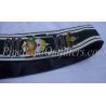 Custom Black & Silver Bullion Embroidered Drum Major Baldric Sash with Honors Scrolls