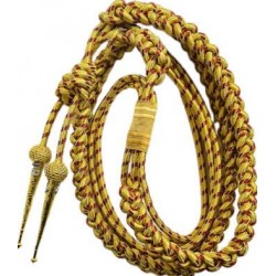 Gold & Red Two-Tone Ceremonial Military Aiguillette