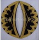 Premium Black Highland Doublet Shoulder Shell Wings with Gold Lace