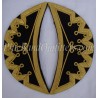 Premium Black Highland Doublet Shoulder Shell Wings with Gold Lace