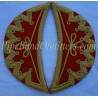 Premium Black Highland Doublet Shoulder Shell Wings with Gold Lace