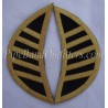 Premium Black Highland Doublet Shoulder Shell Wings with Gold Lace