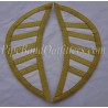 White Highland Doublet Shoulder Shell Wings with Gold Stripe Lace
