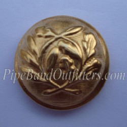 Oak Leaf Wreath Brass Uniform Button
