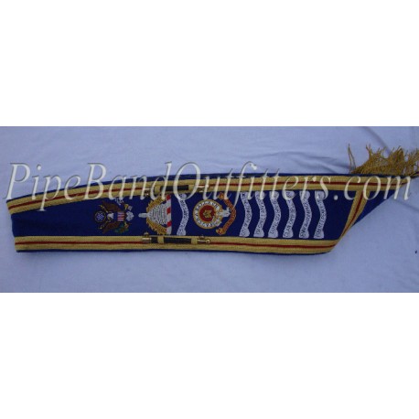 Pipe Band Custom Made Navy Blue Baldric