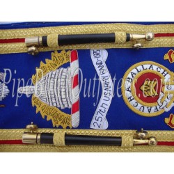 Custom Hand-Embroidered Bullion Wire Royal Blue Baldric Sash