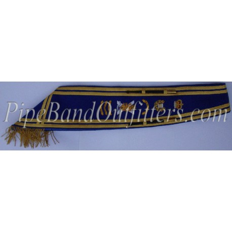 Navy Blue Pipe Band Drum Major Baldric