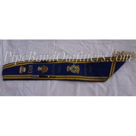 Pipe Major Royal Blue Custom Baldric Sash