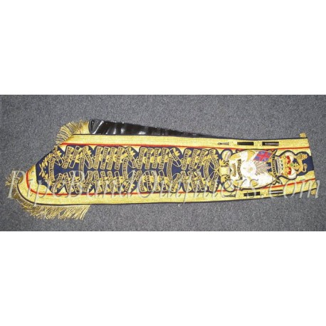 Drum Major Pipe Band Gold Baldric Sash