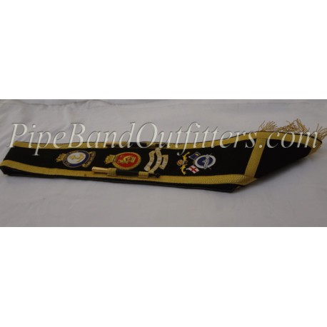 Solid Black Pipe Band Drum Major Baldric