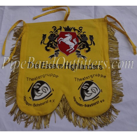Yellow Bagpipe Band Custom Made Banner