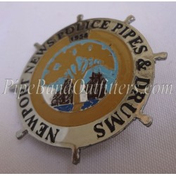 Custom Brass Cap Badge with Color Enamel