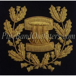 Hand Embroidered Pipe Band Drum Major Badge