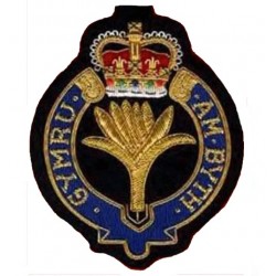 Welsh Guard Blazer Embroidery Badge Pair