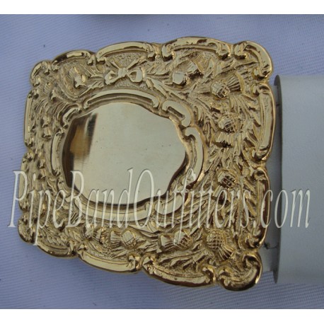 Scottish Thistle Belt Buckle - Gold
