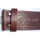 Pipe Band Brown Embossed Leather Waist Belt